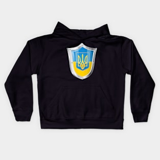 Tryzub Ukraine Badge Kids Hoodie